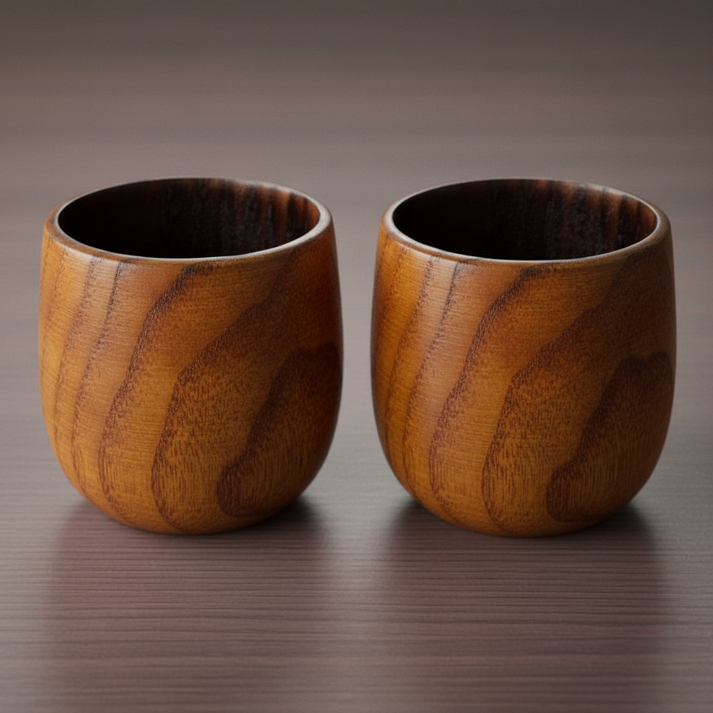 Wooden Whiskey Glass Bundle