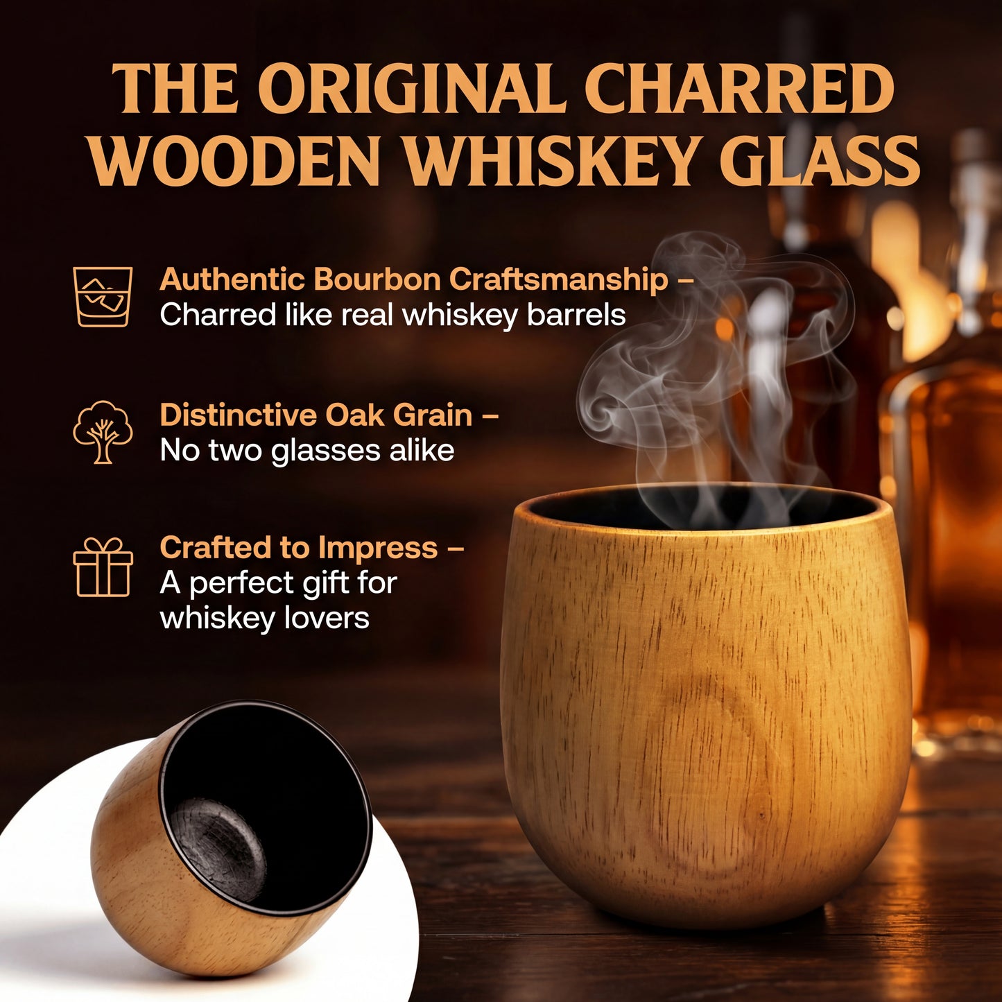 Arbor - Wooden Whiskey & Bourbon Glass