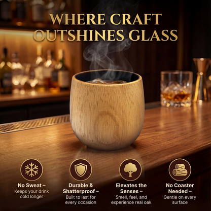 Arbor - Wooden Whiskey & Bourbon Glass